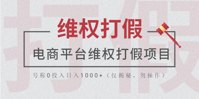 （5709期）电商平台维权打假项目，号称0投入日入1000+（仅揭秘，勿操作）-小胖源码网