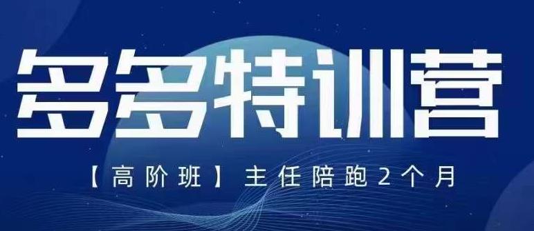 纪主任·5月最新多多特训营高阶班，玩法落地实操，多多全掌握-小胖源码网